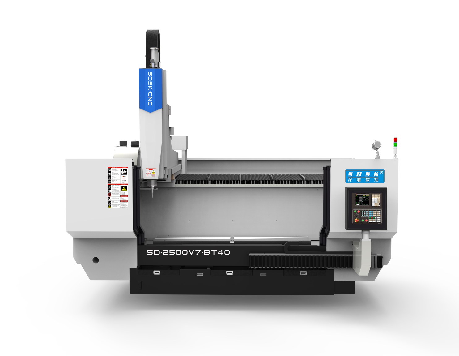 The CNC machine tool SD2500V7-BT40 is a customized large-scale profile machining center