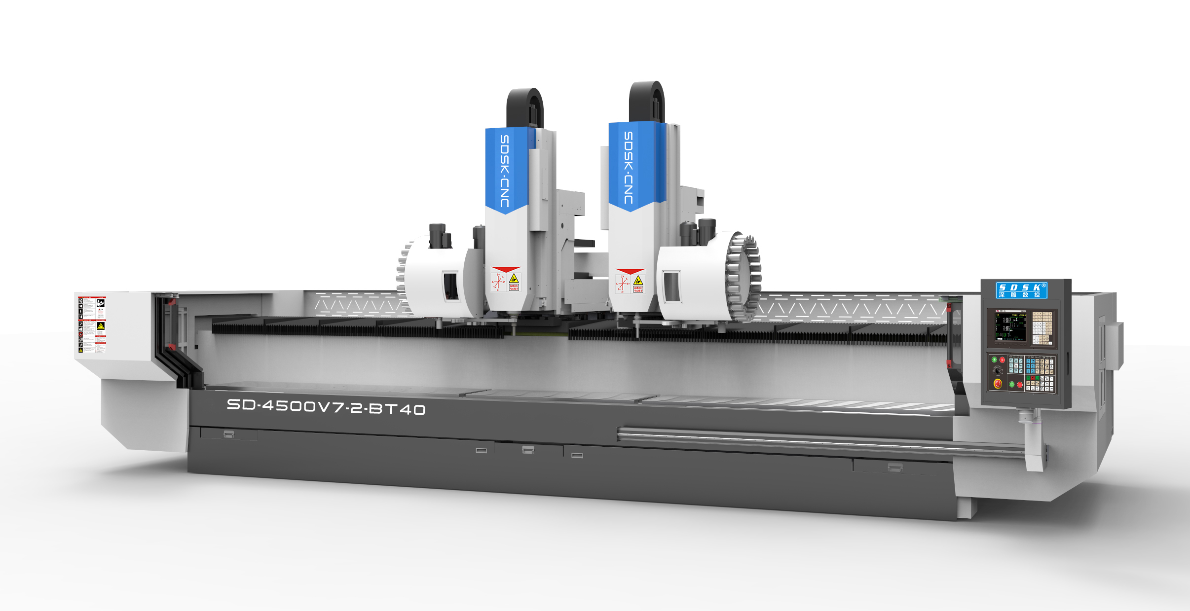 SD-4500V7-2-BT40 CNC Machine Tool for Large Double Head and Double Channel Profile Processing Center