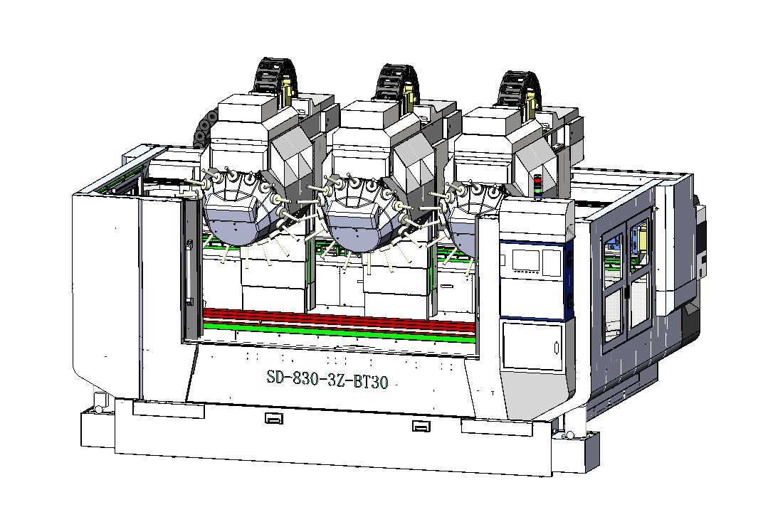 The structure of the gantry machining center was developed by a milling machine