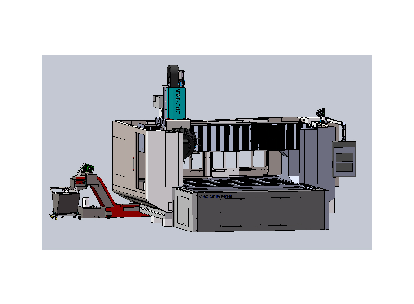 Technical Specification for SDSK2518V5-BT40 CNC Machine Tool of Longmen Machining Center